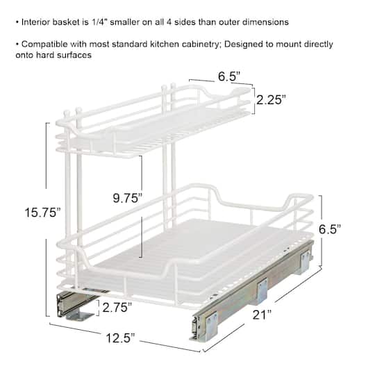 Household Essentials Glidez 2-Tier Cabinet Organizer